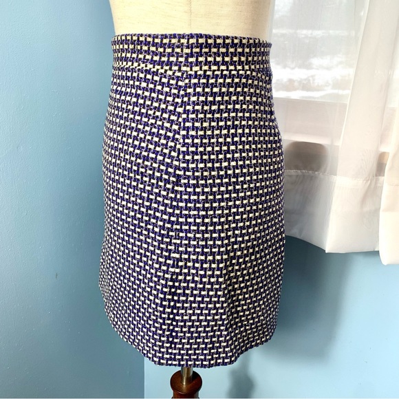 J. Crew Metallic Tweed Postage Stamp Mini Skirt - Picture 8 of 9